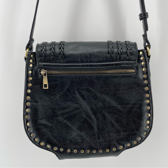 Antik Kraft Cheyenne Black Faux Leather Studded Western Crossbody - Picture 4 of 8